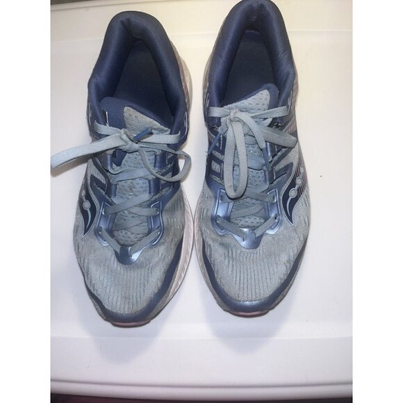 Saucony Womens Ride ISO Blue Purple Everun Running Gym Shoes Size 8.5 - Picture 13 of 15